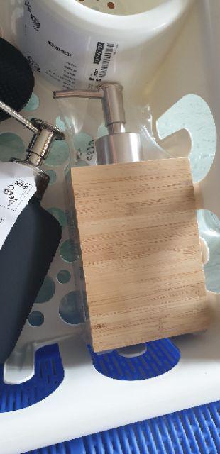 Soap Dispenser, Bamboo, Tempat Sabun Mudah Di Isi Ulang Dr1311