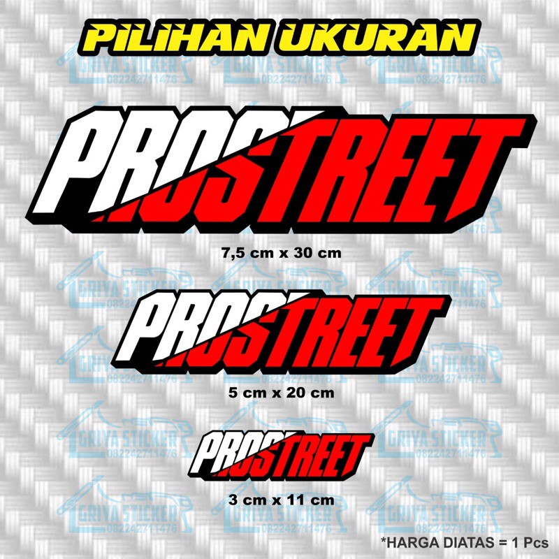 Sticker cutting - stiker Prostreet