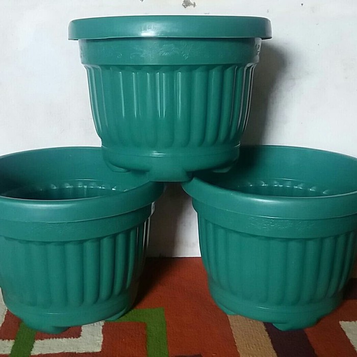 pot bunga dan buah. 30cm hijau