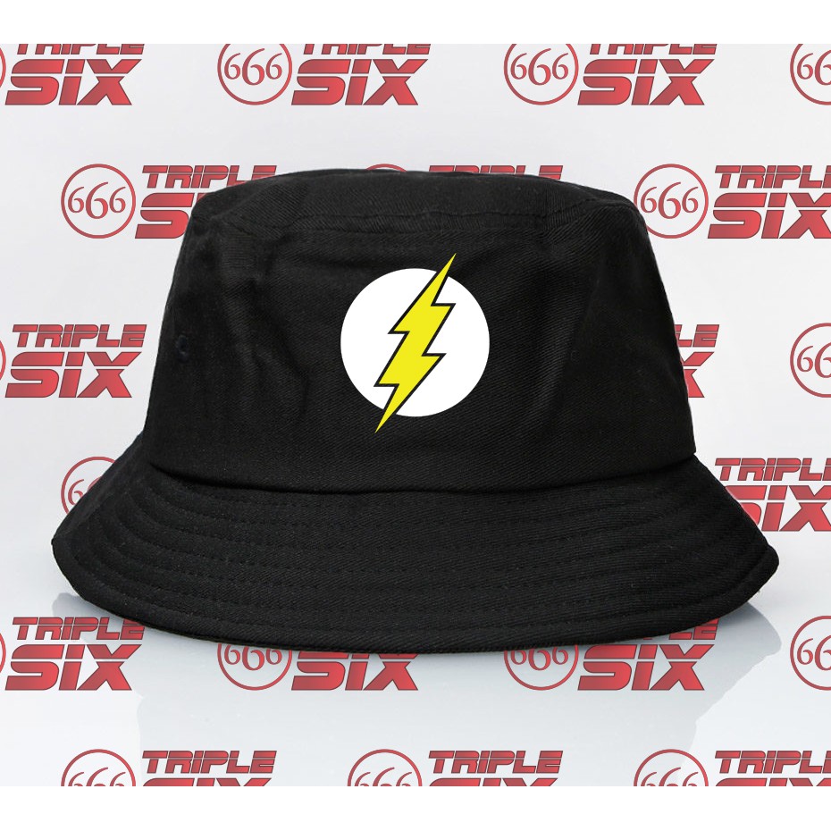 Topi Bucket The flash logo
