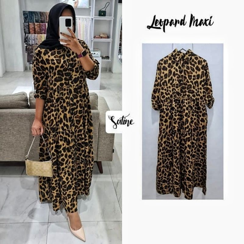 GAMIS LEOPARD MAXI/ GAMIS KATUN RAYON TERBARU/ GAMIS 3SUSUN/ MODIS &amp; KEKINIAN/ TERLARIS/ TERHITZ/ BISA BAYAR DITEMPAT