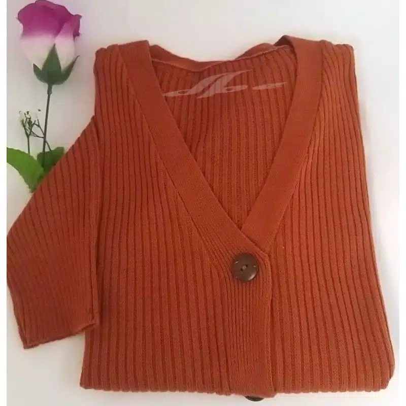 KANCING BATOK CROP CARDIGAN