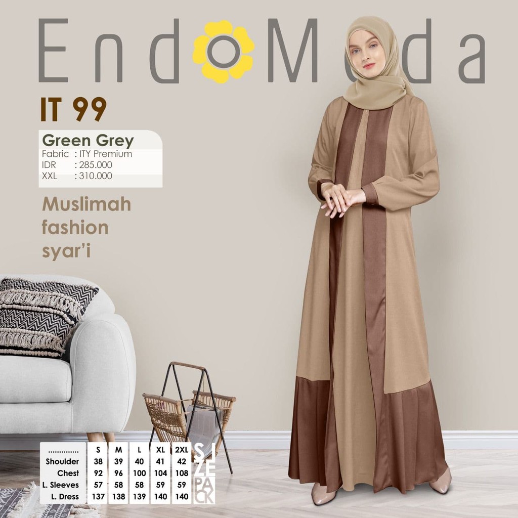 Gamis Endomoda New IT 99 - Gamis Muslimah Endomoda IT 99