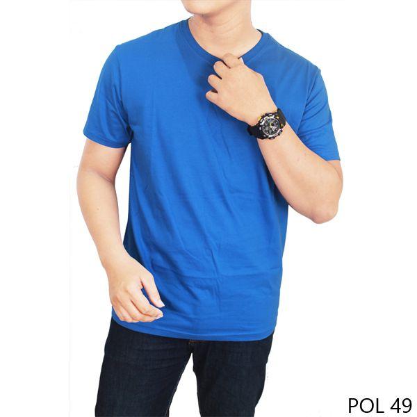 Kaos Polos Pendek Royal Blue Cotton Combed - POL 49