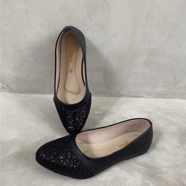 TERBARU Sepatu jumbo big size wanita allena black