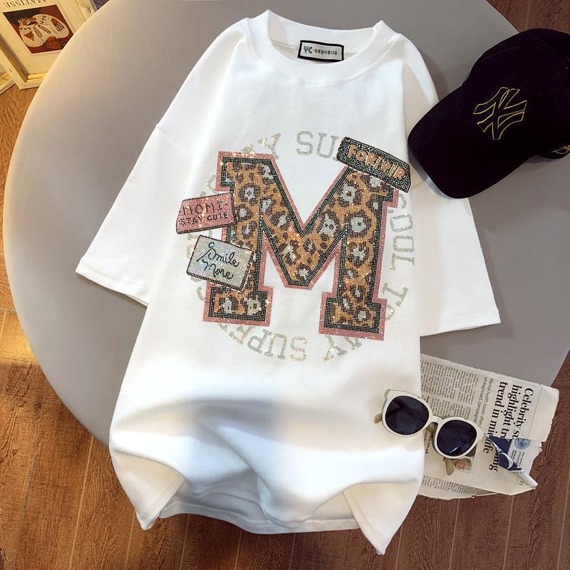 [✅BISA COD] #Sisjuly# Kaos Lengan Lendek Wanita Plus Ukuran Huruf, Atasan Penutup Perut Longgar Dan Ramping Musi