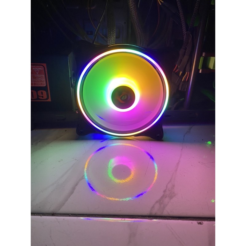 XBT Aurora RGB Auto Fan Casing 12CM Double RING LED - Fan Case XB-117