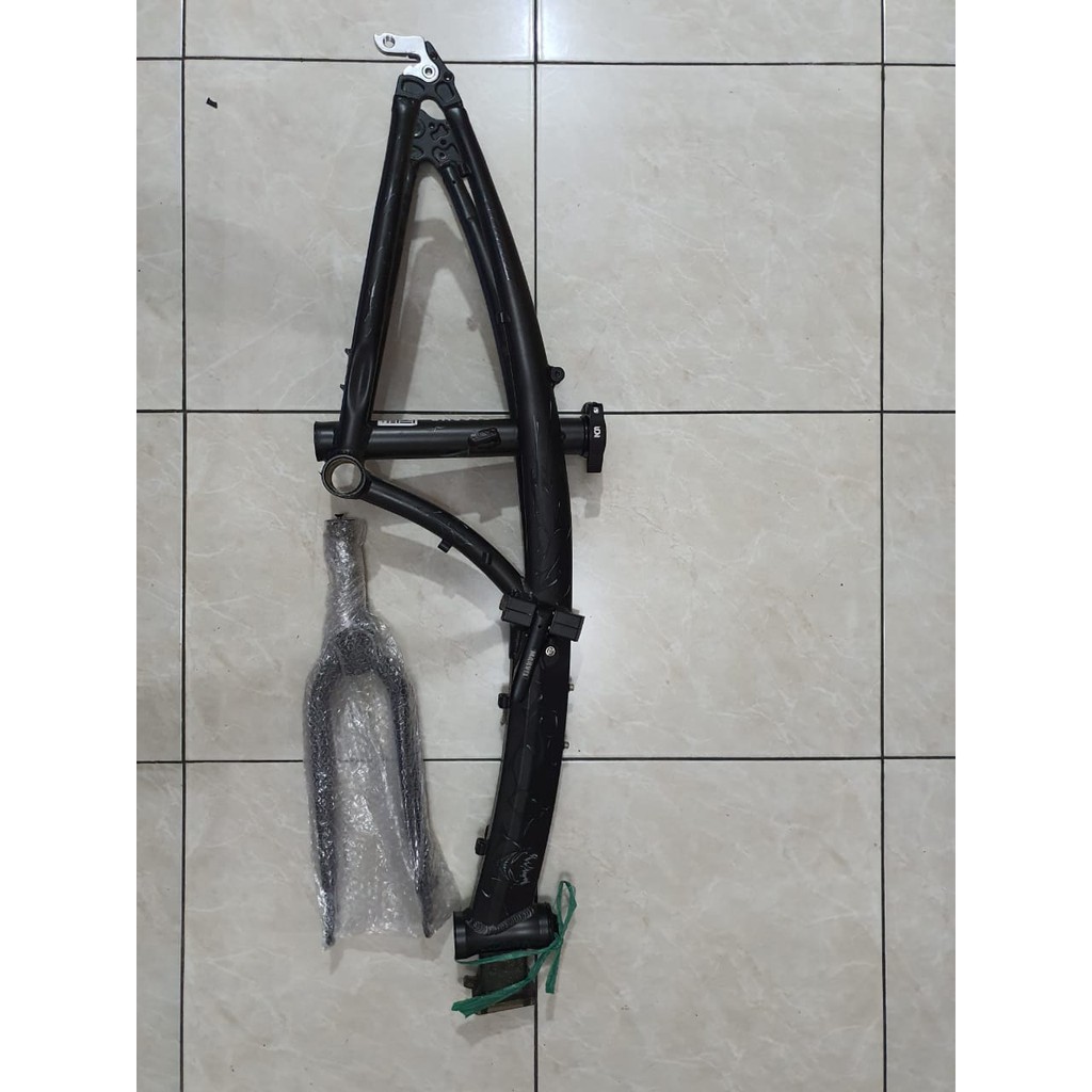 Frame Fork Ecosmo Venom Discbrake 20 inch Alloy Diskbrake db 22 inchi Allumunium  Alluminium