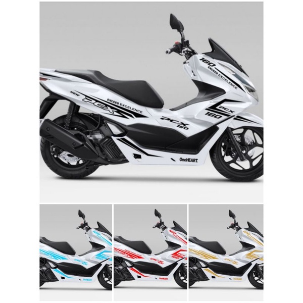 Stiker Pcx 160 Cutting Stiker Honda Pcx 160 Putih Sporty OneHeart