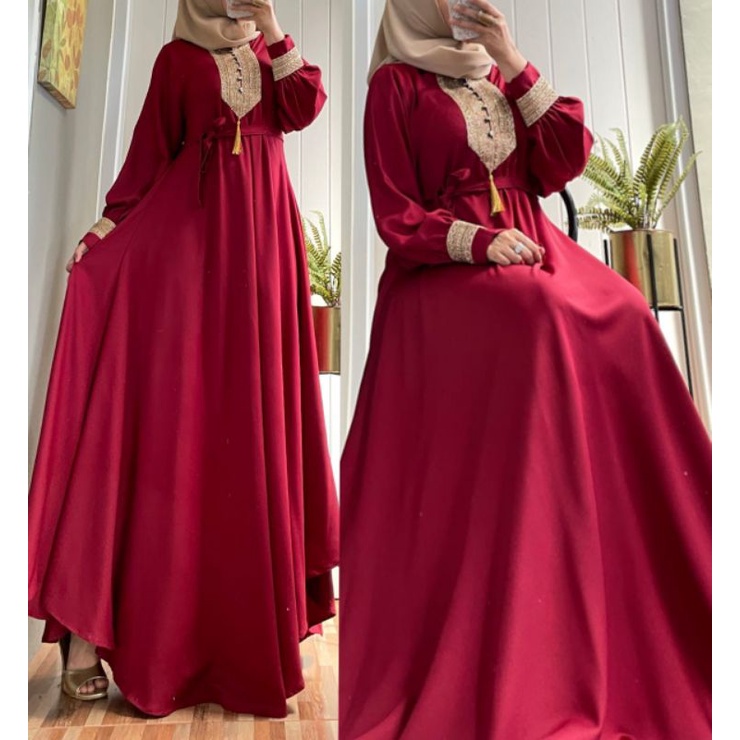 MAYA DRESS SHAKILA RENDA LENGAN PANJANG