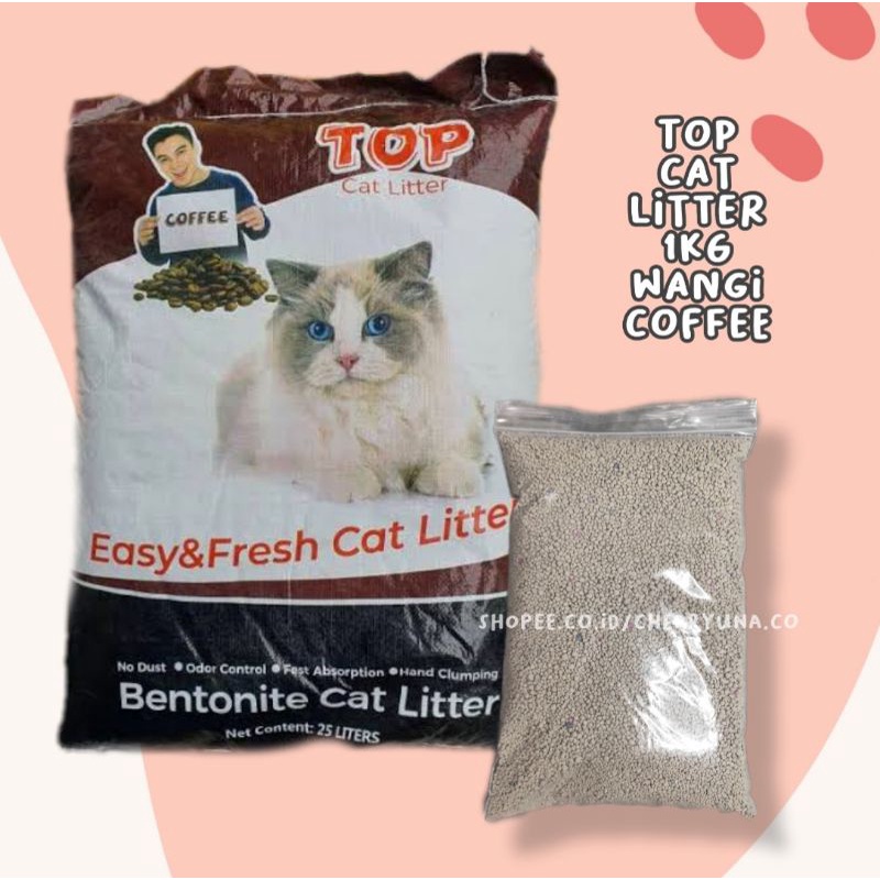 Pasir Kucing Top Cat Litter Coffee 1KG