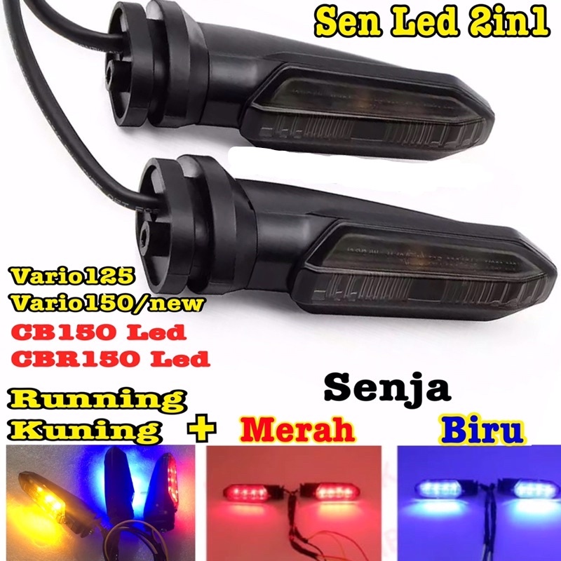 lampu sen cb cbr vario adv vixion ninja sein variasi led runing senruning 2 warna lampu sen