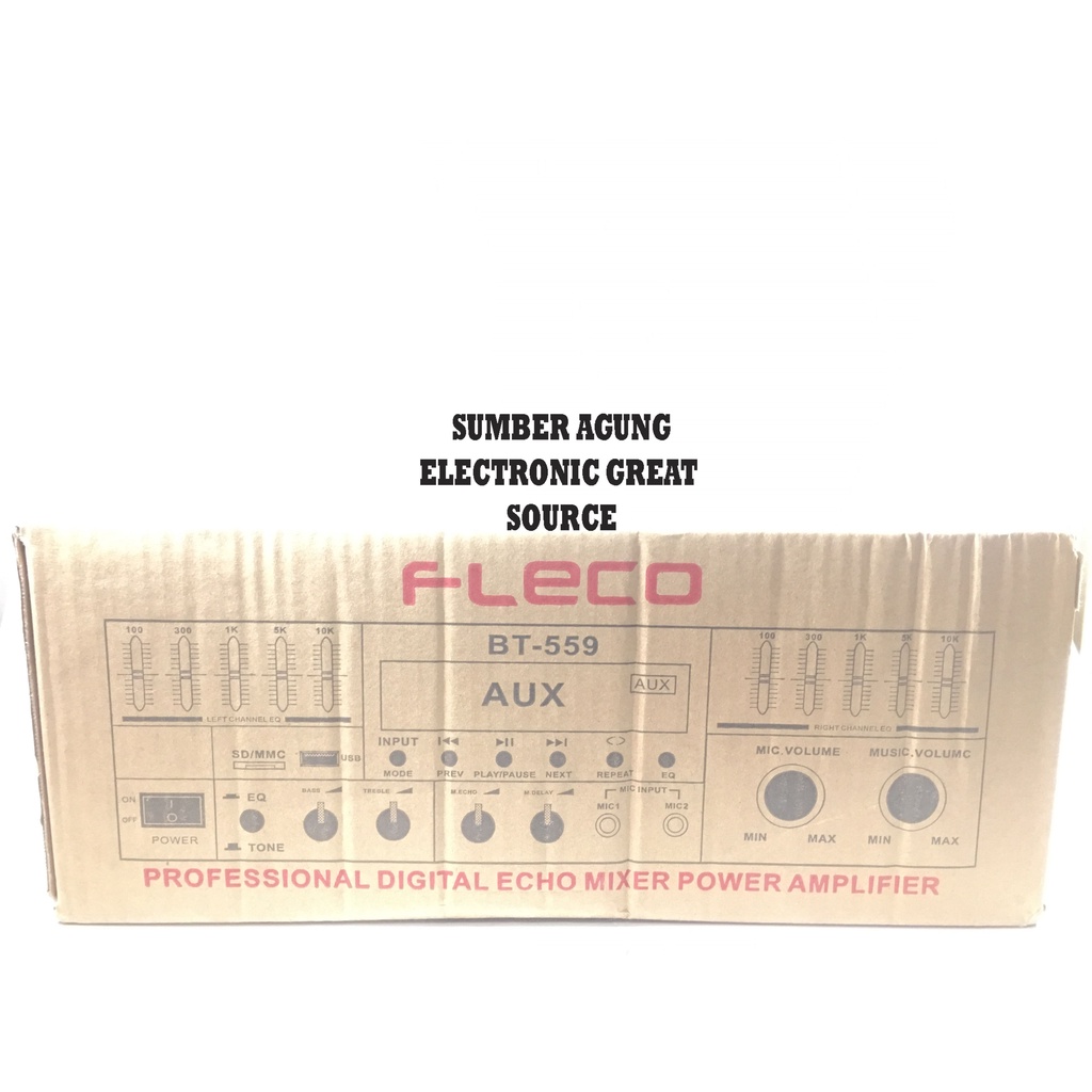 Amplifier BT559 Fleco Power Besar Profesional Digtal Echo Mixer Bluetooth