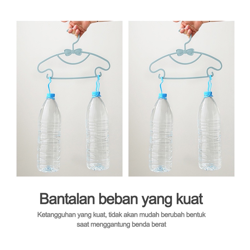 Gantungan Baju Anak Tebal 29.5cm PP Kid Clothes Hanger Multifungsi Warna Warni/Busur gantungan L290