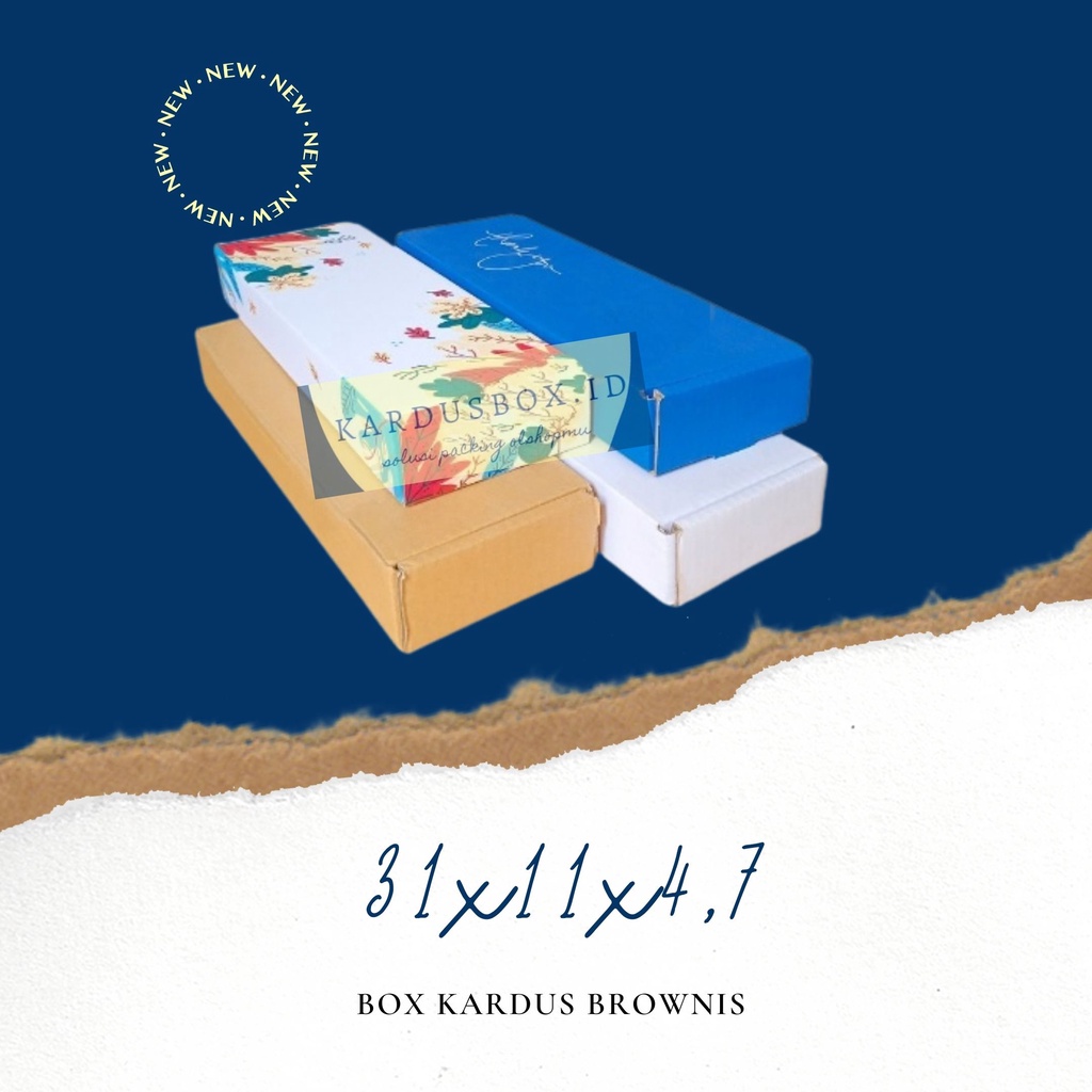 

BOX PACKAGING/BOX BROWNIS/KOTAK KUE/KARDUS 31x11x4.7/KARTON