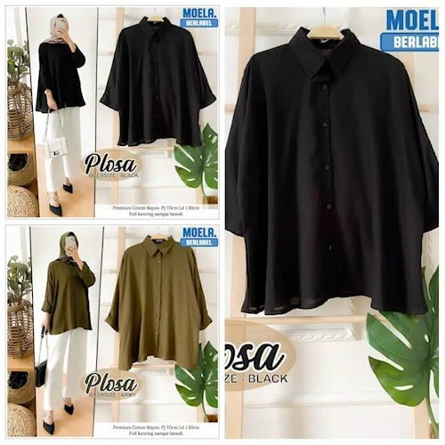 PLOSA OVERSIZE BLOUSE - Atasan bigsize wanita - Atasan LD 135 cm