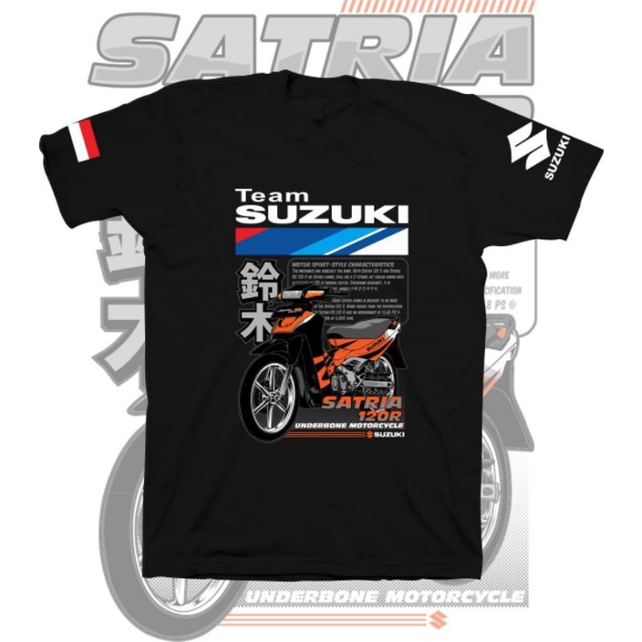 Kaos SUZUKI SATRIA 120R/kaos TEAM SUZUKI/kaos SATRIA 2TAK/kaos 2STROK/bisa COD/kaos motor yk