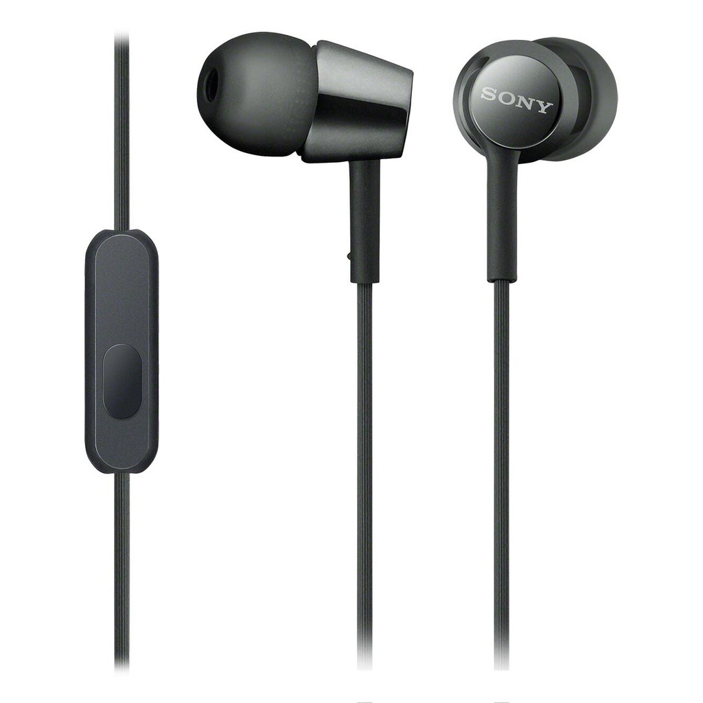 Earphone Sony MDR-EX155AP Handsfree Mass Model In-Ear - Black SONY  Headset Headphone Original