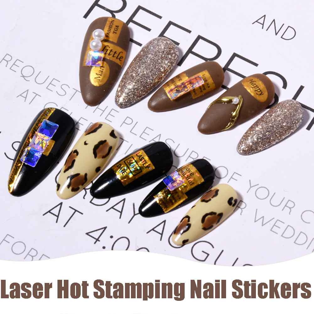 Mxbeauty Stiker Kuku 3d Diy Dengan Glitter Untuk Nail Art