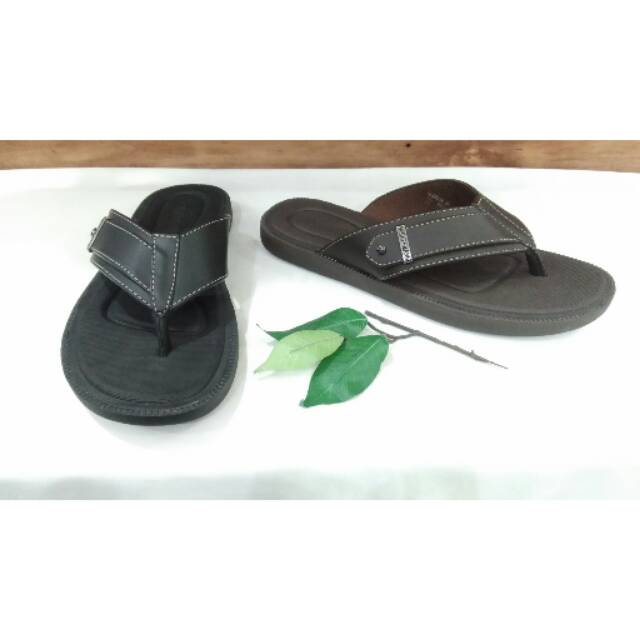 Sandal pria Neckerman hitam/coklat