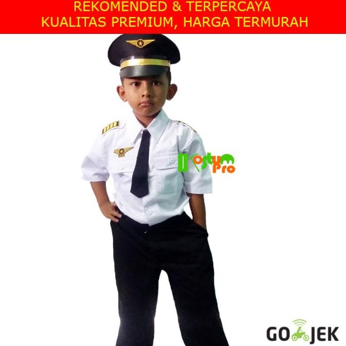 KOSTUM PILOT UK 9 (9-10 TAHUN) BAJU PROFESI KARNAVAL TERMURAH KEREN