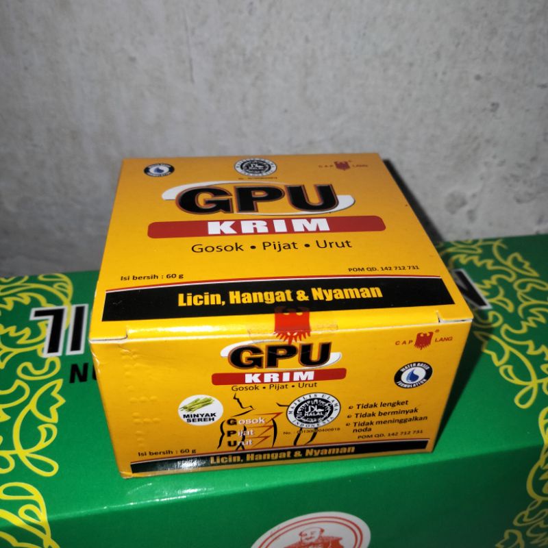 GPU krim 60gr , 150gr , 250gr licin hangat dan nyaman