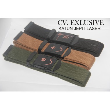 Gesper Katun Sabuk Ikat Pinggang nylon kanvas Jepit