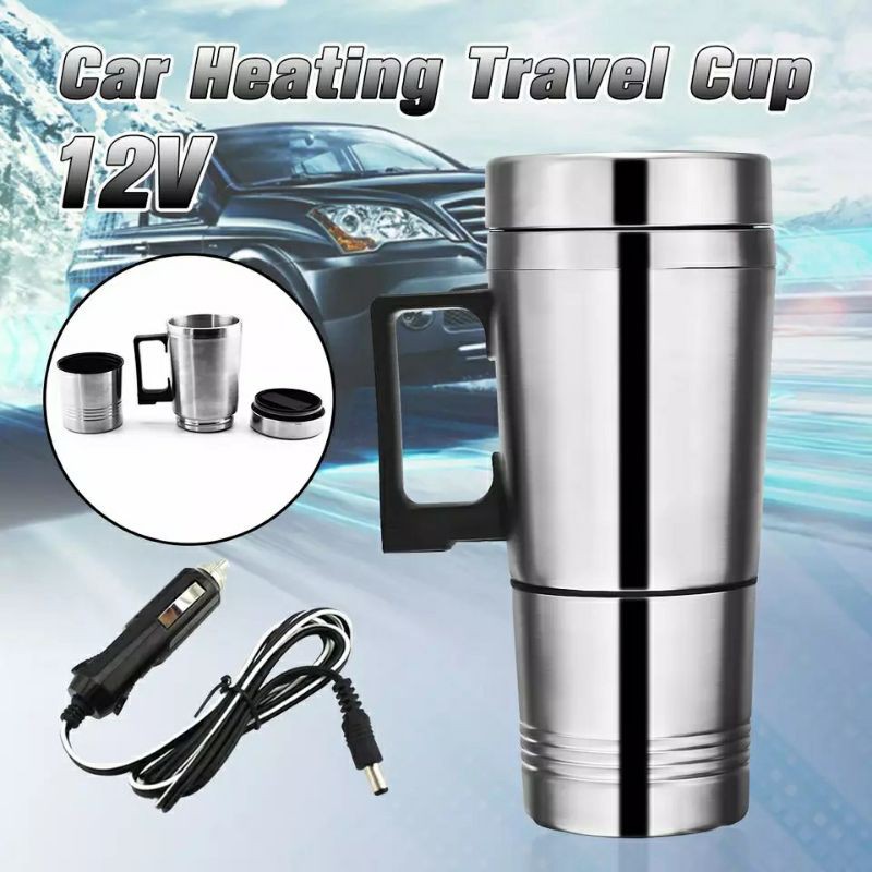 Gelas Pemanas Air Elektrik Mobil Mug Tremos Car Heating Travel Cup