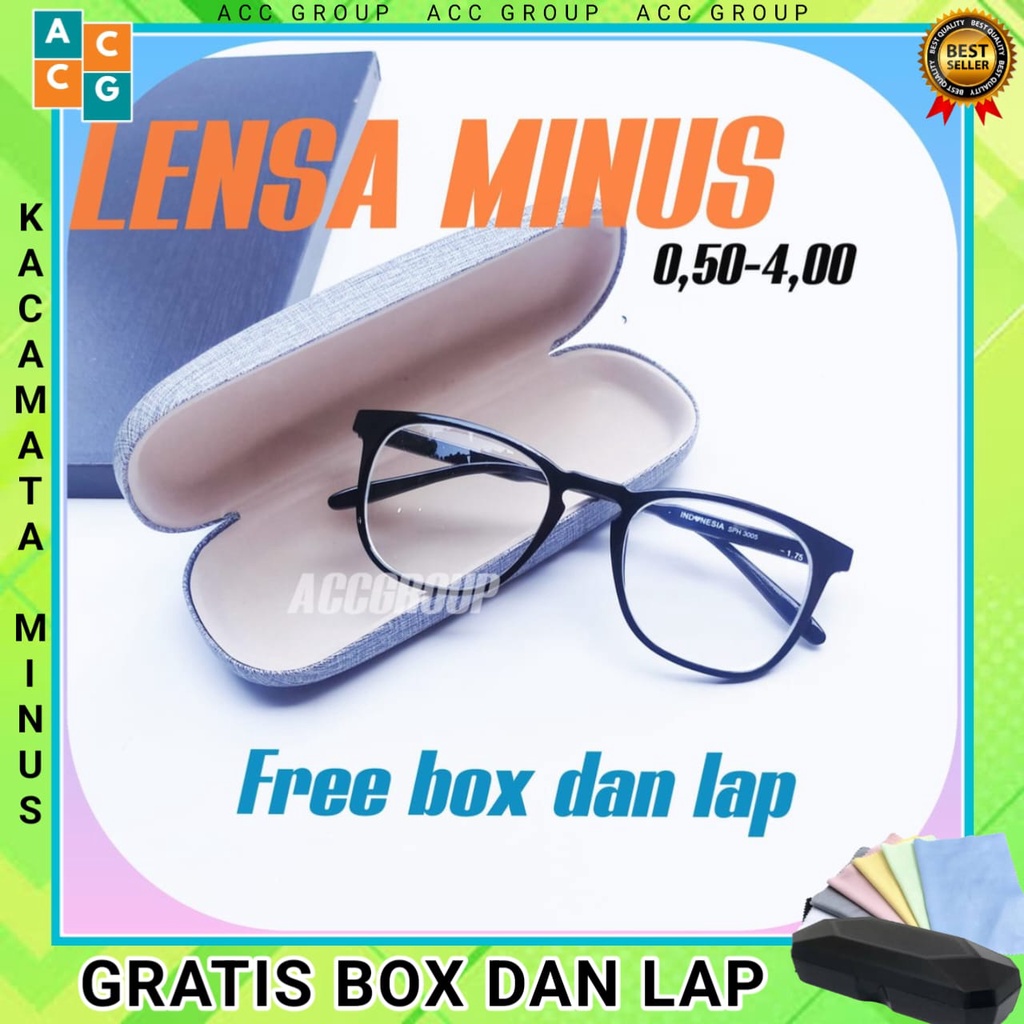 BAYAR DITEMPAT KACAMATA MINUS UKURAN 0.50-6.00 FRE BOX DAN LAP