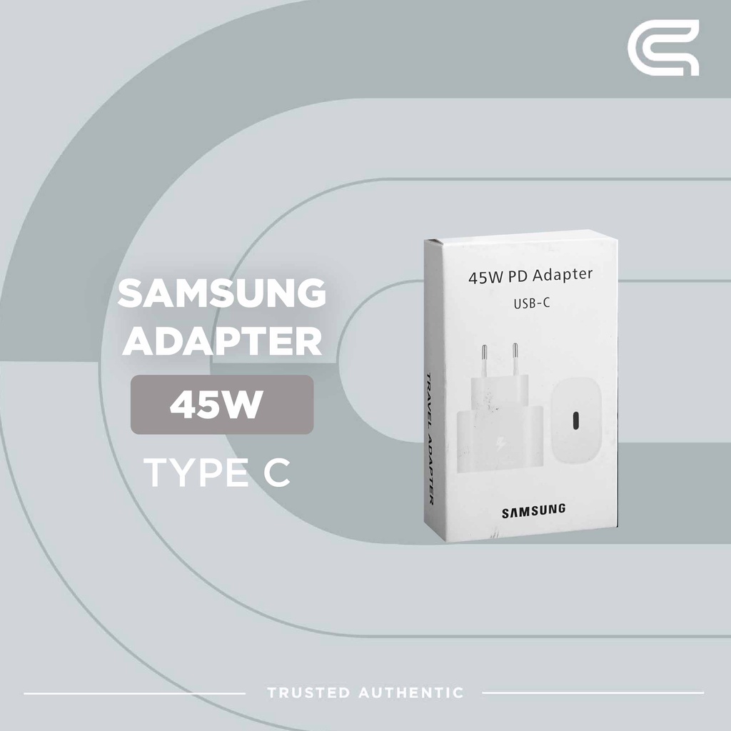 SAMSUNG USB C POWER ADAPTER 45 WATT PUTIH ORIGINAL BERGARANSI