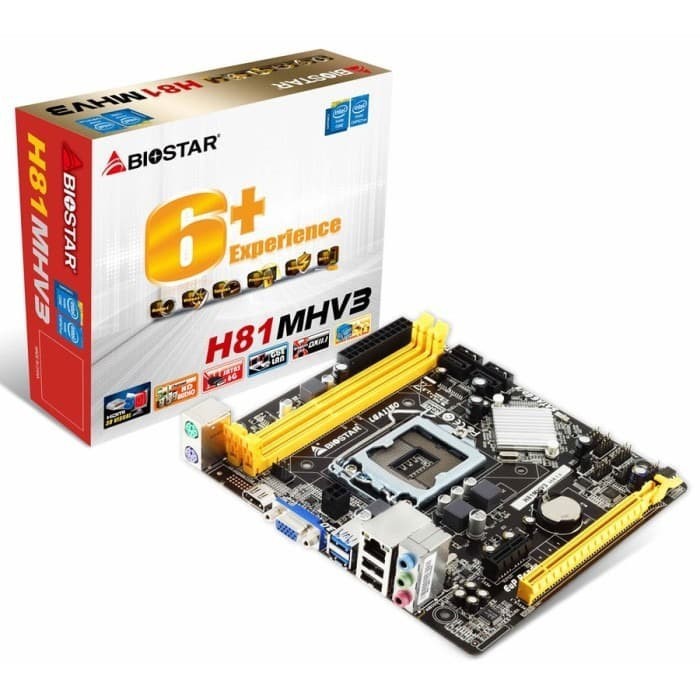 Motherboard Biostar H81MHV3 H81M Lga 1150 intel H81 Micro Atx DDR3 SATA3 - Mainboard gen 4