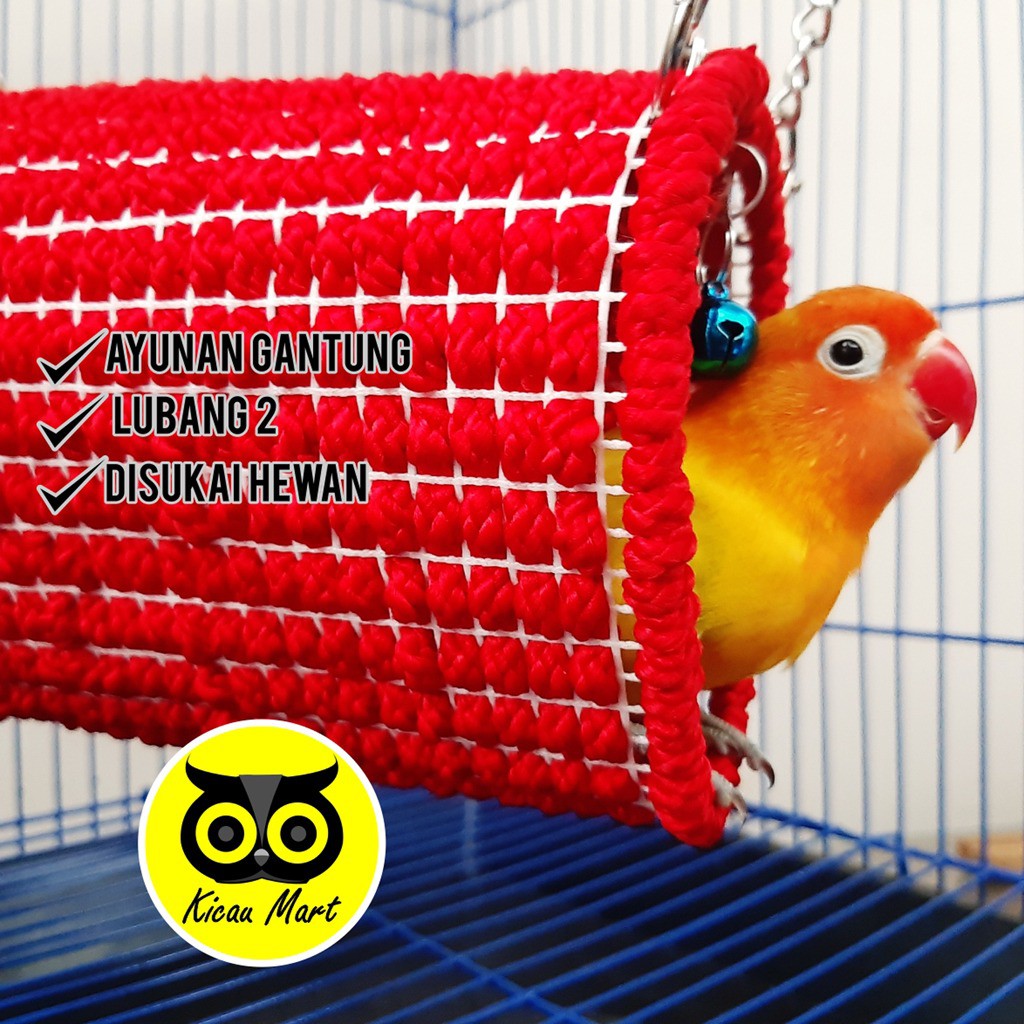 MAINAN BURUNG TEROWONGAN NET AYUNAN LOVEBIRD PARKIT SANGKAR KANDANG MAINAN SUGAR GLIDER HAMSTER TRJUT