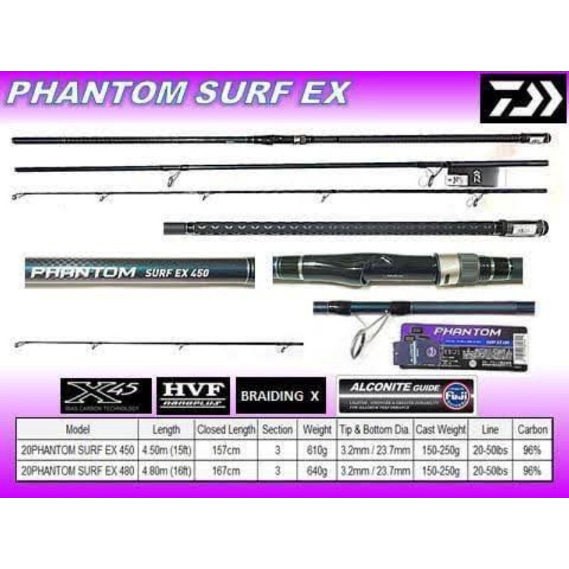 Joran pasiran DAIWA PHANTOM Surf ex 480