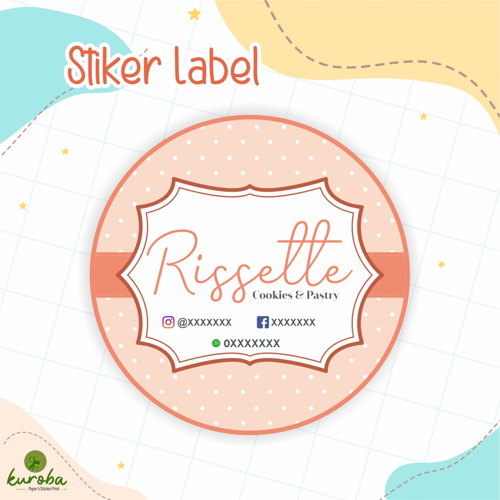 

STIKER LABEL PRODUK TOPLES COOKIES MURAH A15