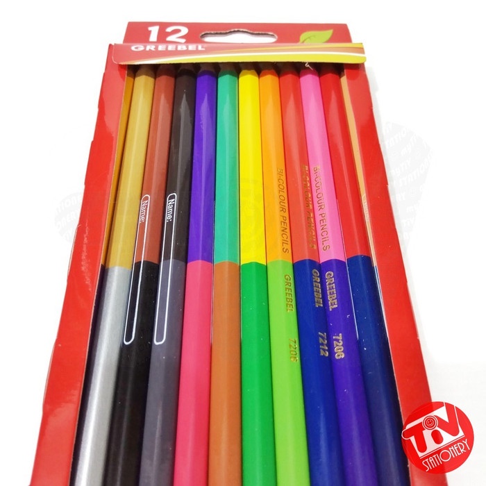 

Gaya Pensil Warna Greebel Bi-Colour 12 (24 Warna) Terbatas