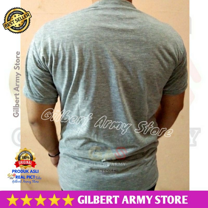 Grosir Kaos Senapan Serbu Lengan Pendek TNI POLRI Murah warna hitam abu misti Gilbert Army Store