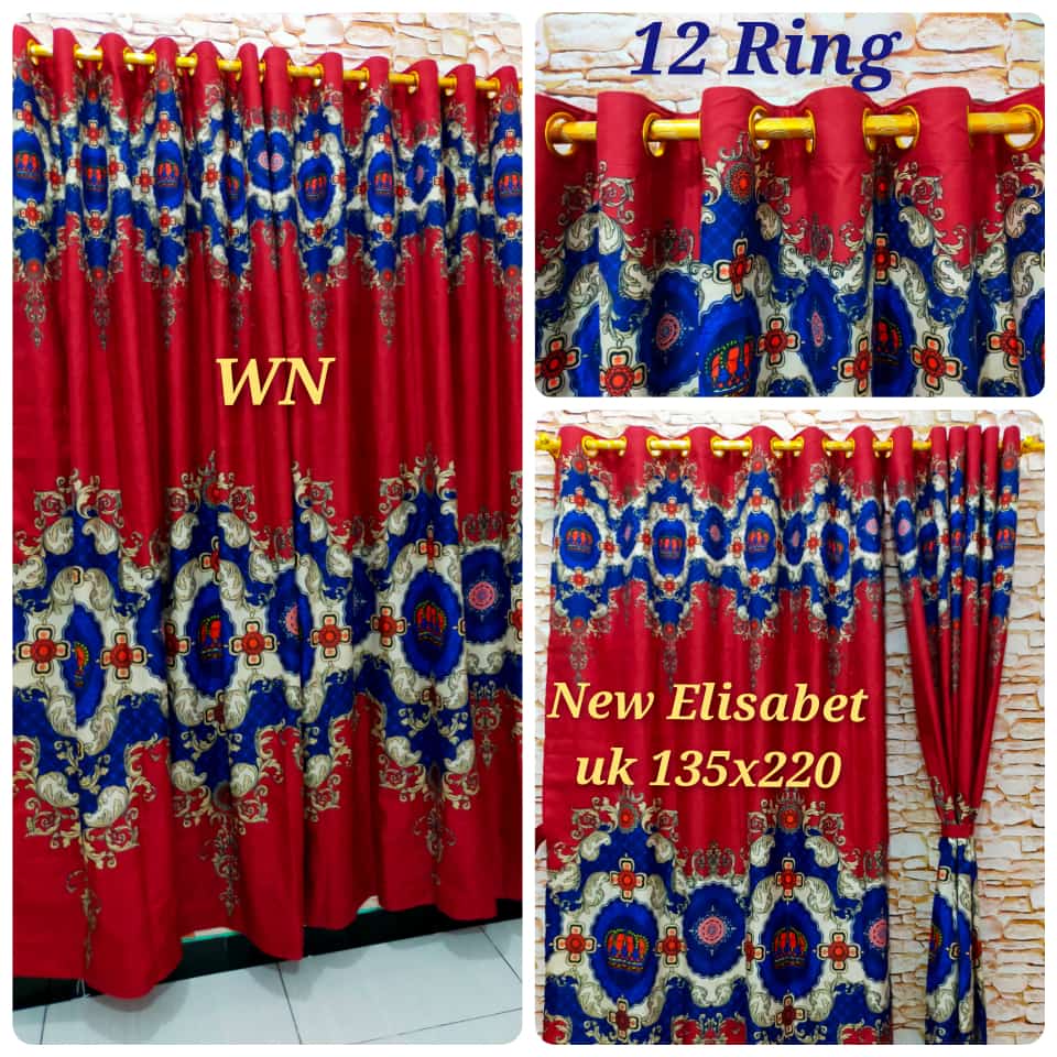 Produksi Sendiri Promo Gorden Smokring Besar Murah 12 Ring Homemade uk 135x220