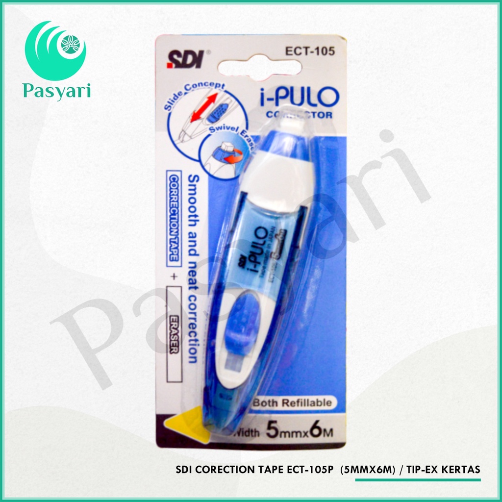 

Sdi Corection Tape Ect-105P (5mmX6m) / Tip-ex Kertas