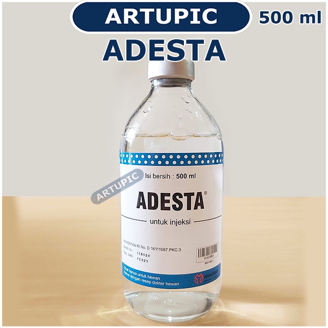 Adesta 500 ml Pelarut Obat Aquades Injeksi Vaksin Medion Hewan