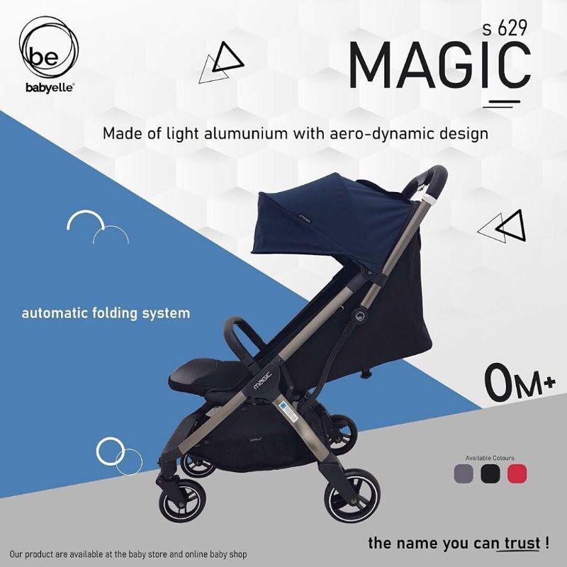 Babyelle Stroller Kereta Dorong Bayi Magic S629 autofold lipat otomatis Makassar
