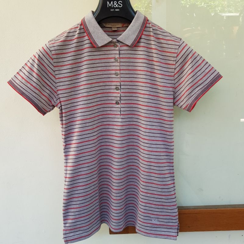 Preloved Burberry Brit Stripes Polo Shirt