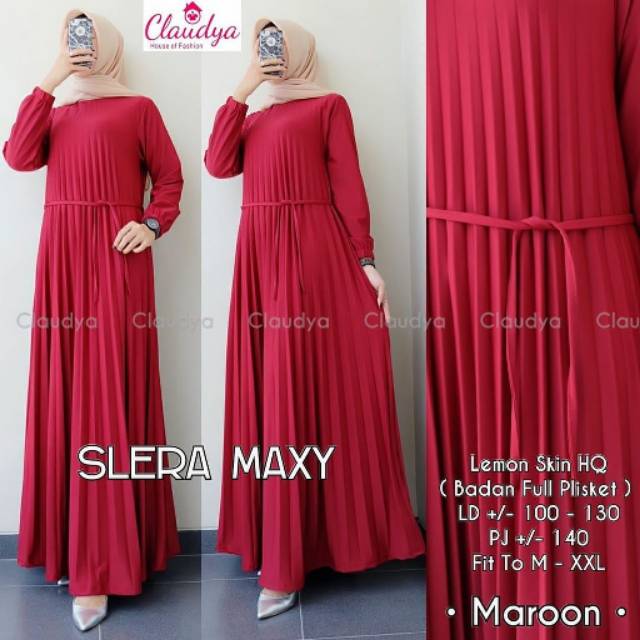 Gamis Plisket Tali Pinggang Terlaris / Gamis Plisket Maxi Tali Pinggang