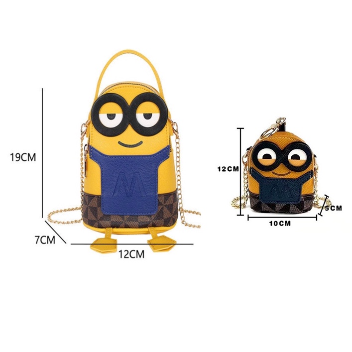 【COD】12/20CM Tas Selempang Mini Minion/Selempang Minion/MinionTas