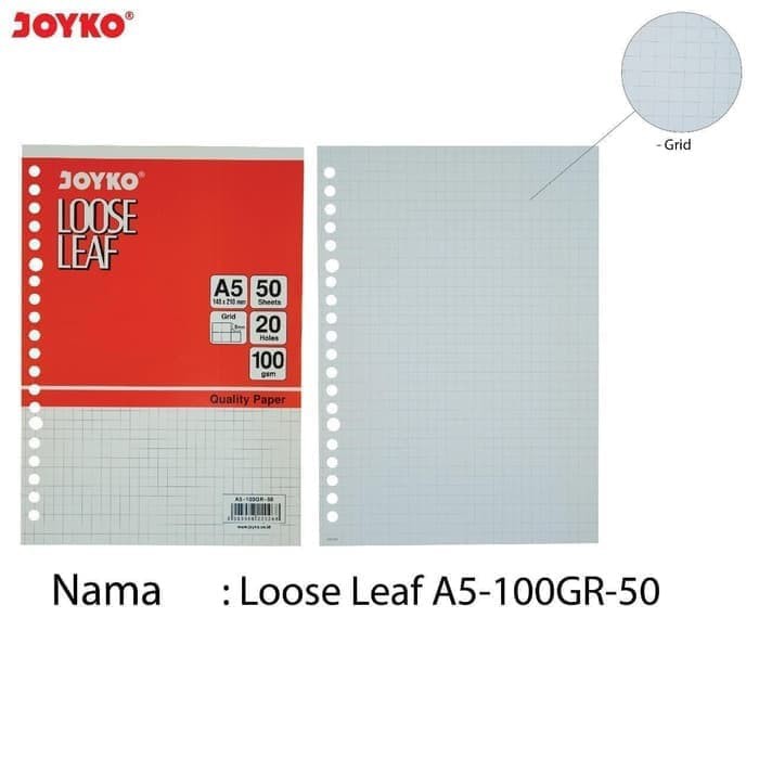 

Dijual Loose Leaf A5 Grid Joyko Limited