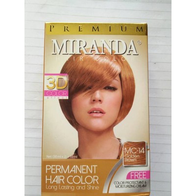 Cat Pewarna Rambut Coklat Premium Miranda Hair Color Golden Brown 3d Mc 14