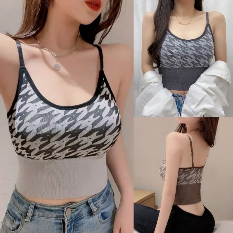 kinarastorez - bra sport army crop top busa leopard multiway atasan wanita 638