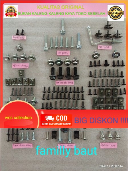 baut lengkap full body vario lama.vario 110 karbu dan vario tekno110