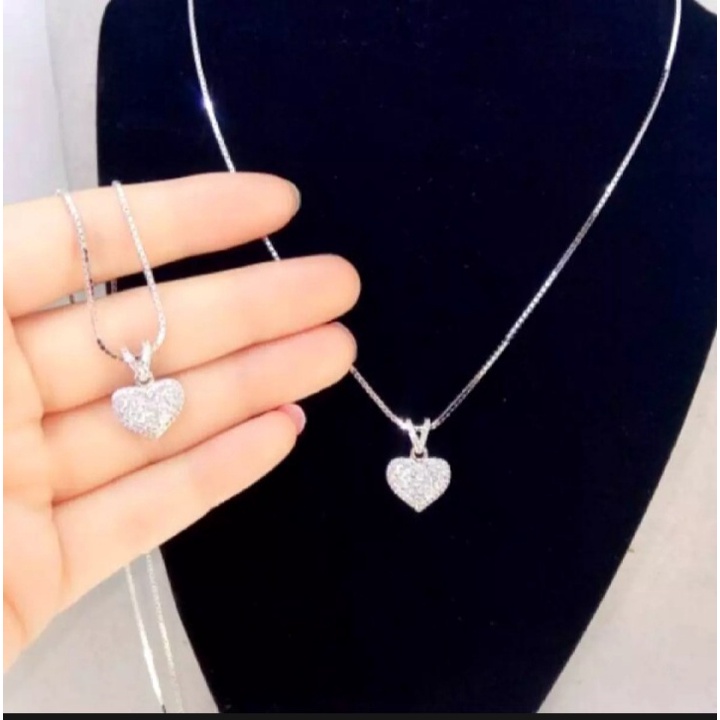 TERLARIS Kalung Liontin Wanita Anti Karat Dan Anti Luntur Rodium Terbaru Silver