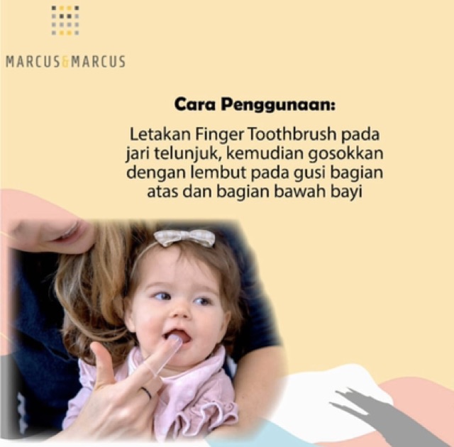 Marcus &amp; Marcus Finger Toothbrush &amp; Gum Massager Set - Sikat gigi bayi