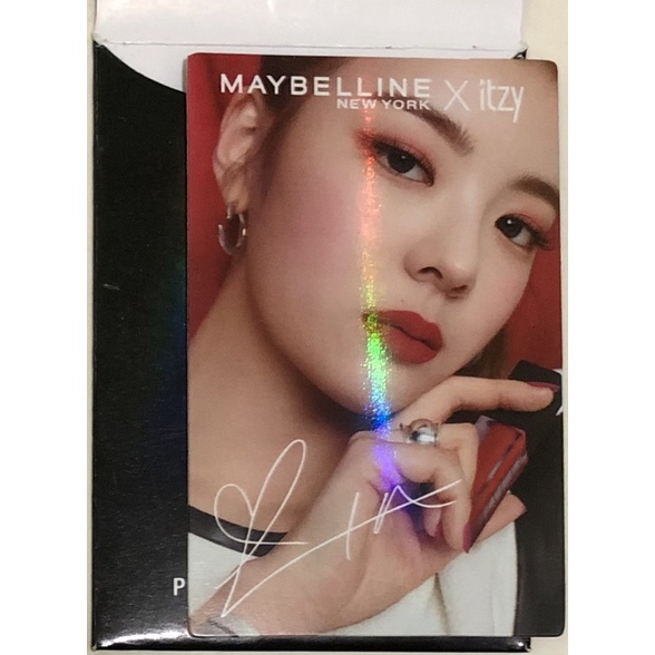 maybelline x itzy photocard // itzy pc // lia pc